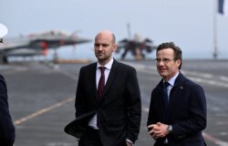 Sverige bekräftar att rysk drönare avlyssnas nära ett franskt hangarfartyg