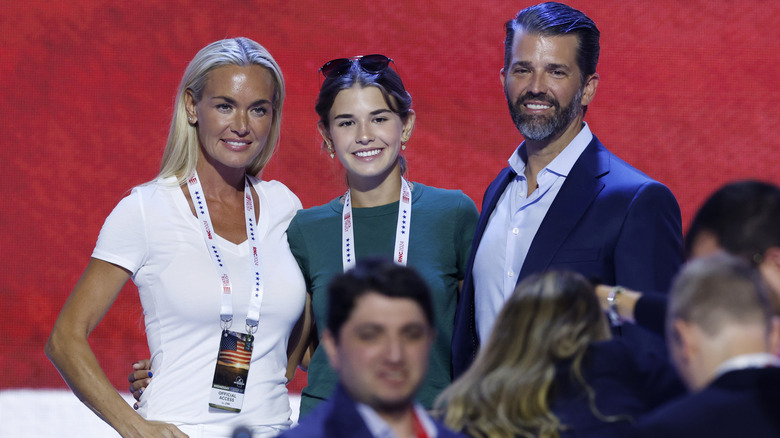 Vanessa Trump, Kai Trump och Donald Trump Jr. vid RNC 2024