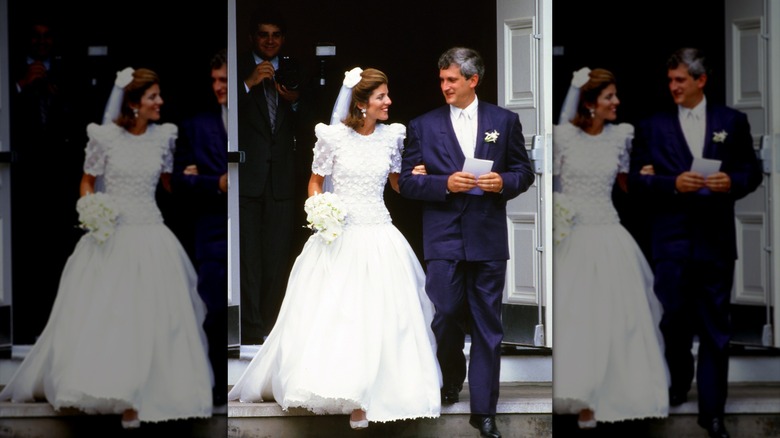 Caroline Kennedy och Edwin Schlossberg på deras bröllopsdag 1986