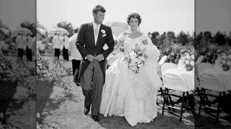 JFK och Jackie Kennedy på sin bröllopsdag