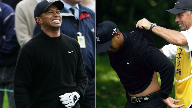 Tiger Woods upplever ryggsmärtor som kräver att caddie gnider kräm på ryggen