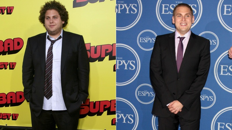 Jonah Hill 2007 och efter att ha gått ner i vikt 2011