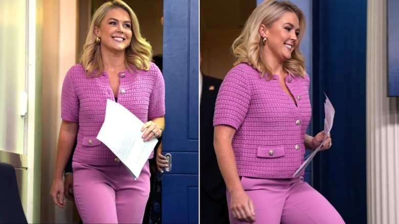 Karoline Leavitt på jobbet i Vita huset