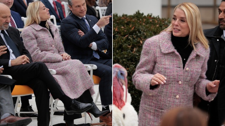 Pam Bondi deltar i den årliga benådningen av kalkonen i Vita huset