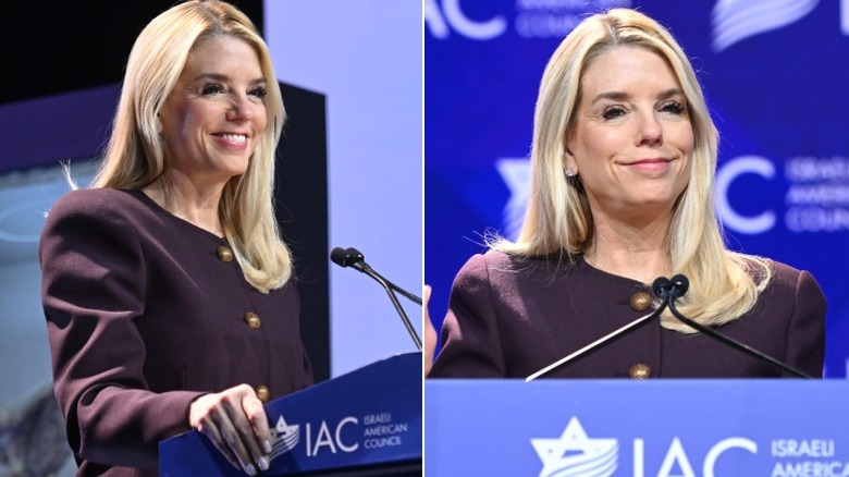 Pam Bondi talar till en folkmassa på IAC
