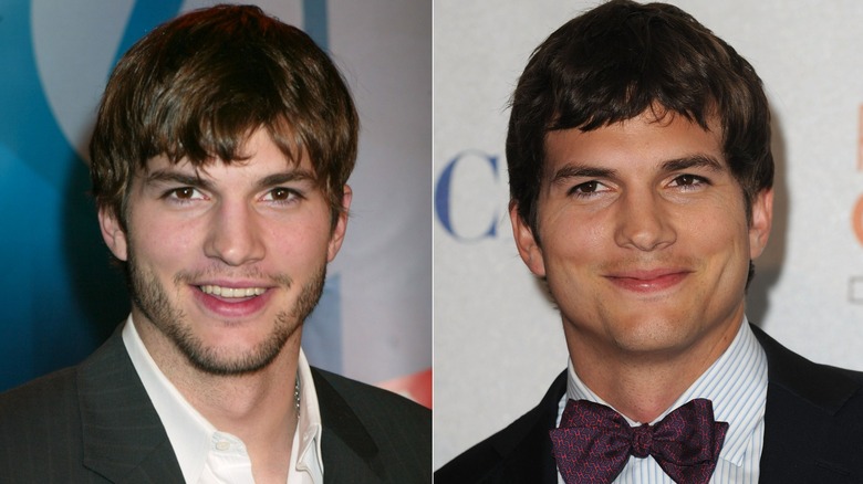 Foton sida vid sida som visar Ashton Kutcher före och efter att han slutade röka