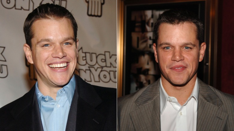 Foton sida vid sida som visar Matt Damon före och efter att han slutade röka