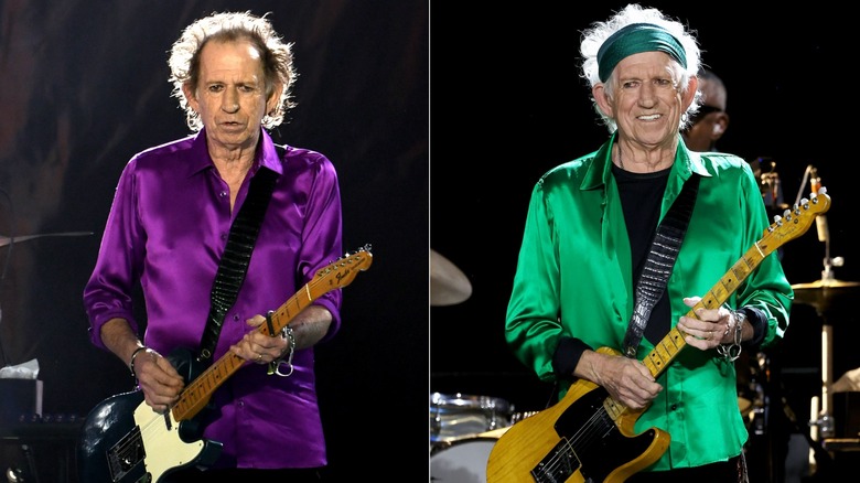 Foton sida vid sida som visar Keith Richards före och efter att han slutade röka