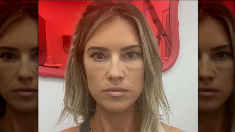 Christina Haack i selfie som betonar svullnaden som orsakas av hennes fillers under ögonen