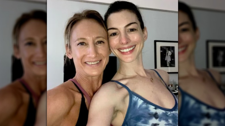Anne Hathaway med sin personliga tränare