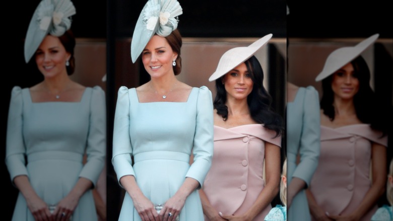 Kate Middleton och Meghan Markle på Trooping the Colour 2018.