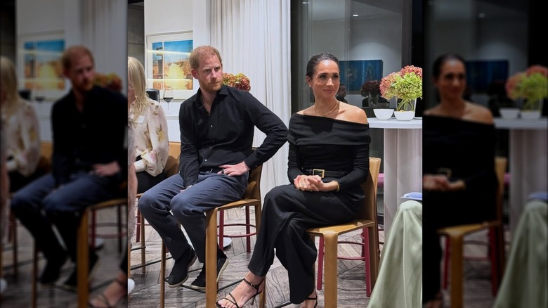 Meghan Markle och prins Harry vid Nexus Summit i april 2026.