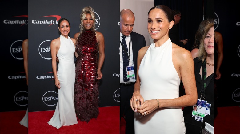 Meghan Markle med Serena Williams vid ESPY Awards 2024.