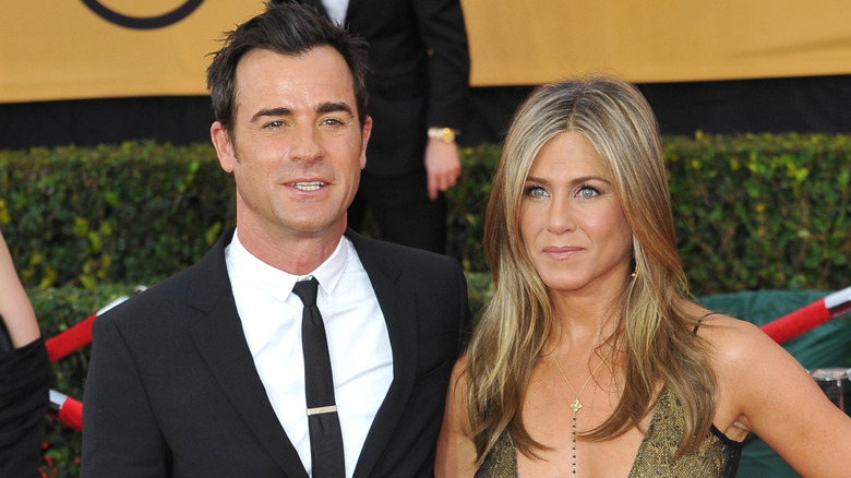 Justin Theroux och Jennifer Aniston vid SAG Awards 2015