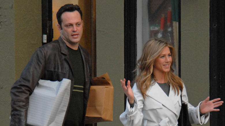 Vince Vaughn och Jennifer Aniston på uppsättningen av The Break-Up