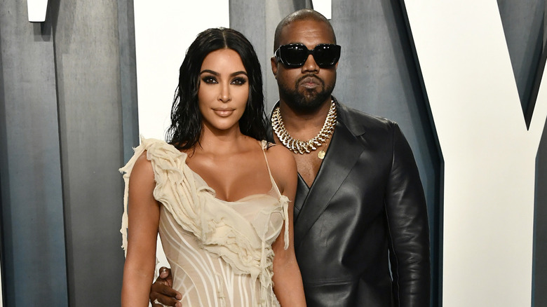 Kim Kardashian och Kanye West på Vanity Fair Oscar Party 2020