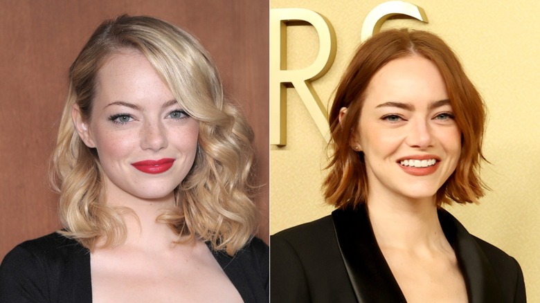 Emma Stone med blont hår