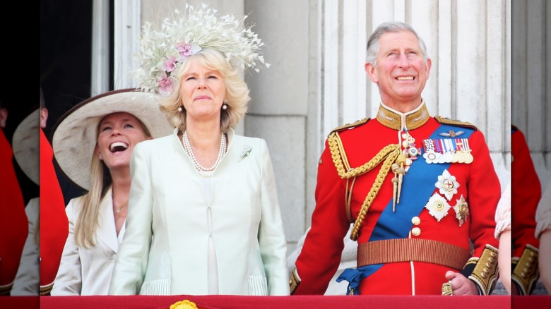 Kung Charles och drottning Camilla vid Trooping the Color-ceremonin 2008