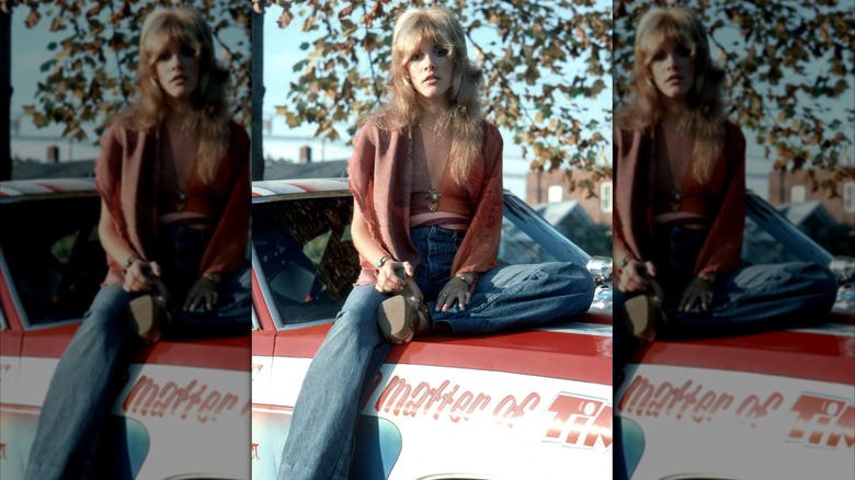 Stevie Nicks under en Fleetwood Mac-fotografering i New Haven, Connecticut i oktober 1975