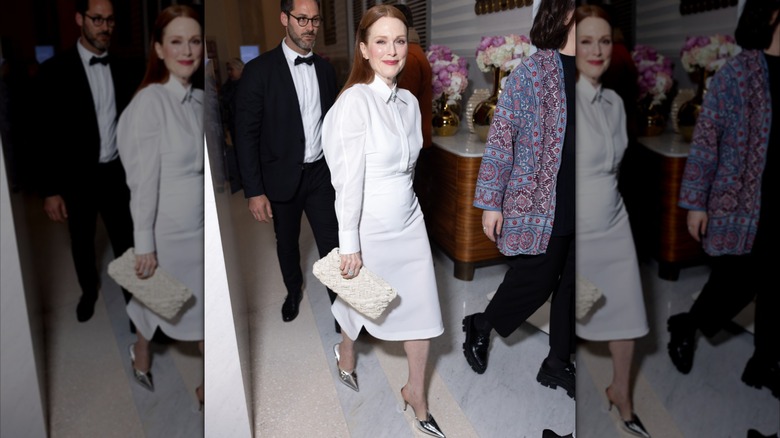 Julianne Moore vid den 77:e filmfestivalen i Cannes i maj 2024 i Cannes, Frankrike
