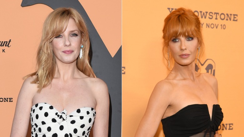 Kelly Reilly på Yellowstone-premiären 2019 och 2024