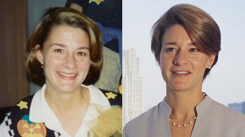 Melinda Gates med kort hår på 90-talet och 2000-talet