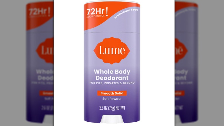 bild av en behållare med Lume mjukt pulverdeodorant för hela kroppen