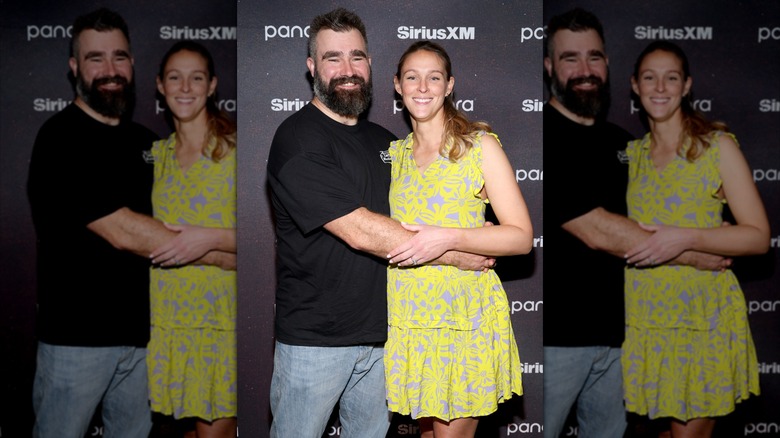 Kylie Kelce och Jason Kelce på röda mattan