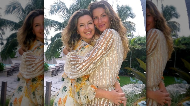 Pati och Gisele Bündchen omfamnar