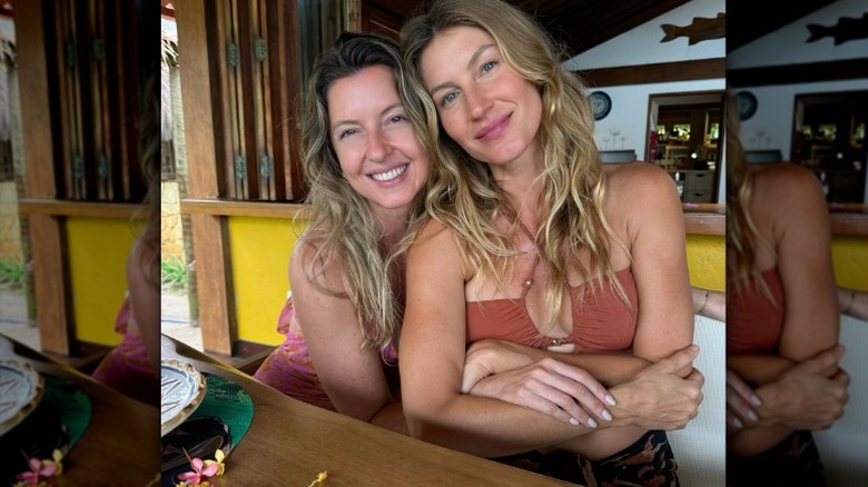 Pati och Gisele Bündchen omfamnar