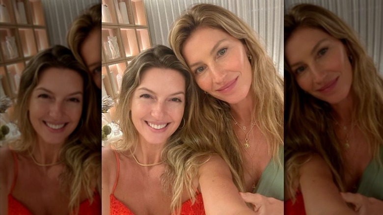 Pati och Gisele Bündchen poserar för en selfie