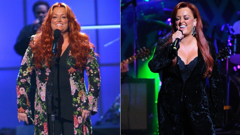 Foton sida vid sida som visar Wynonna Judds viktminskning