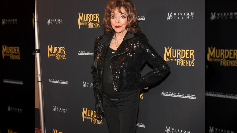 Joan Collins vid visningen för ett filmevenemang 2026