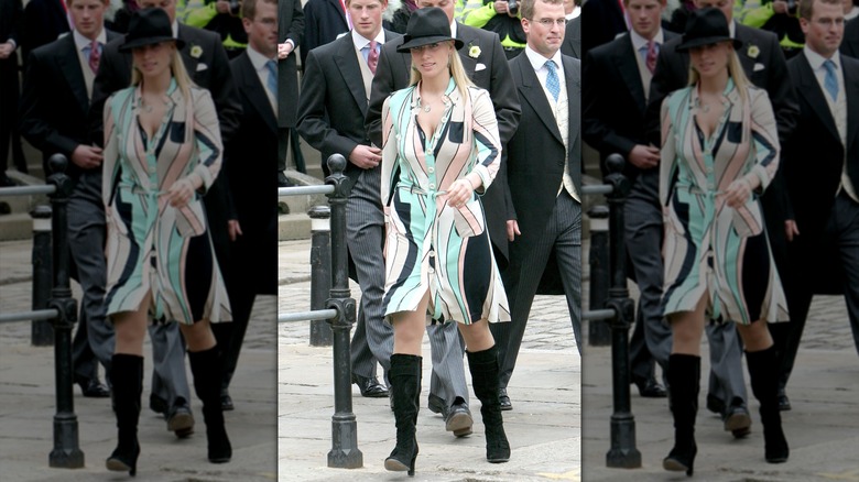 Zara Tindall på kung Charles och Camilla Parker Bowles bröllop.