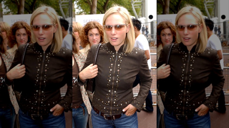 Zara Tindall på London Fashion Week 2003.