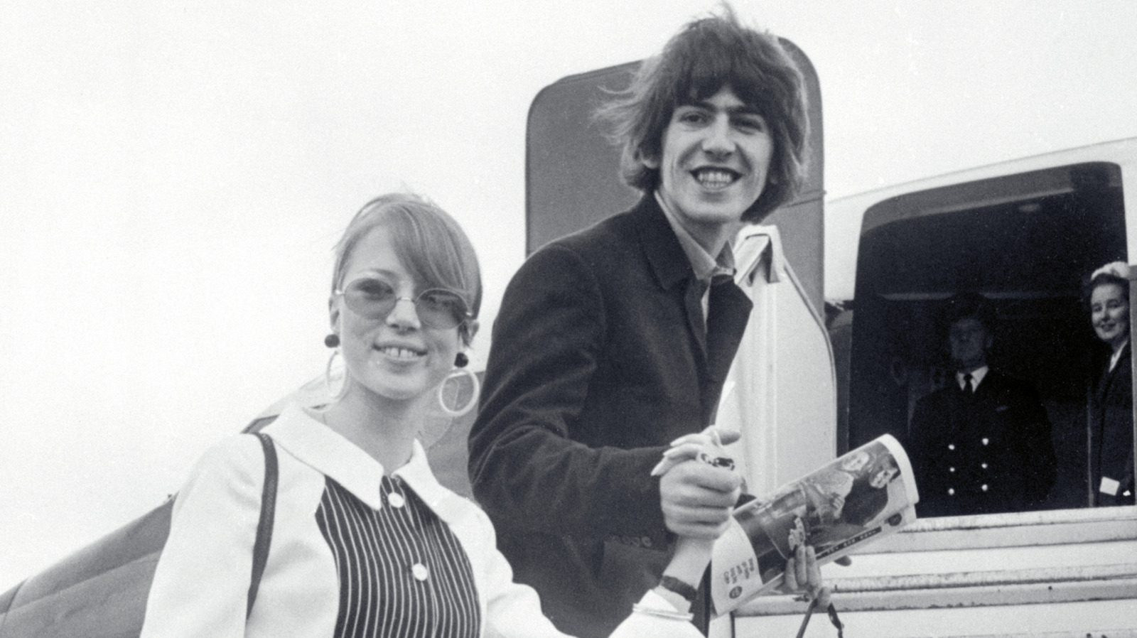 Pattie Boyd visade upp sin trendiga stil på smekmånad 1966 med George Harrison