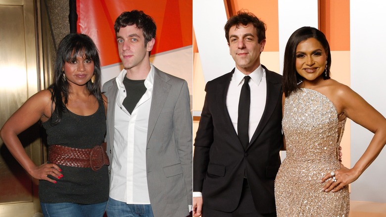 Mindy Kaling och BJ Novak deltar i NBC 2006-2007 Primetime Upfront på Radio City Music Hall; Mindy Kaling och BJ Novak deltar i Vanity Fair Oscar-festen 2025