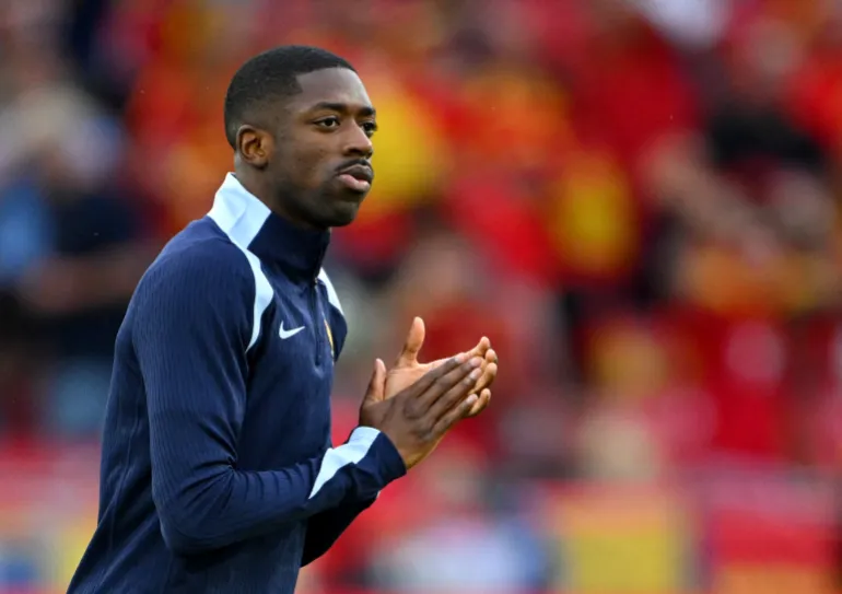 Ousmane Dembele uppvärmning 