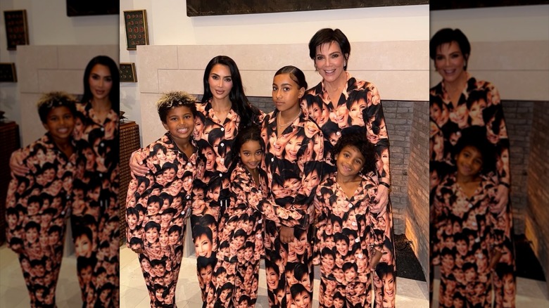 Kris Jenner, hennes dotter Kim Kardashian och hennes barnbarn North, Saint, Chicago och Psalm