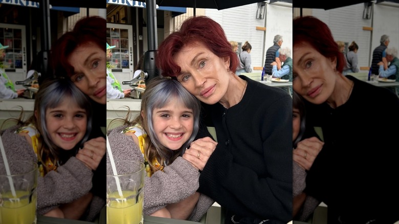Sharon Osbourne och hennes barnbarn Andy Rose