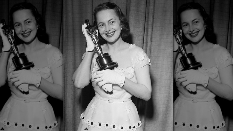 Olivia De Havilland vid 1950 års Oscars