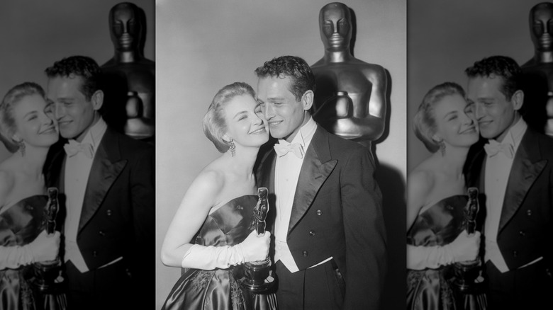 Joanne Woodward och Paul Newman vid Oscarsgalan 1958