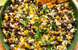 Black Bean Feta Corn Dip