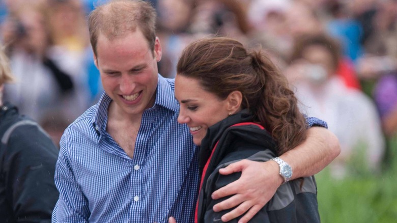 Kate Middleton och prins William efter en båttur på sin resa till Kanada 2011.