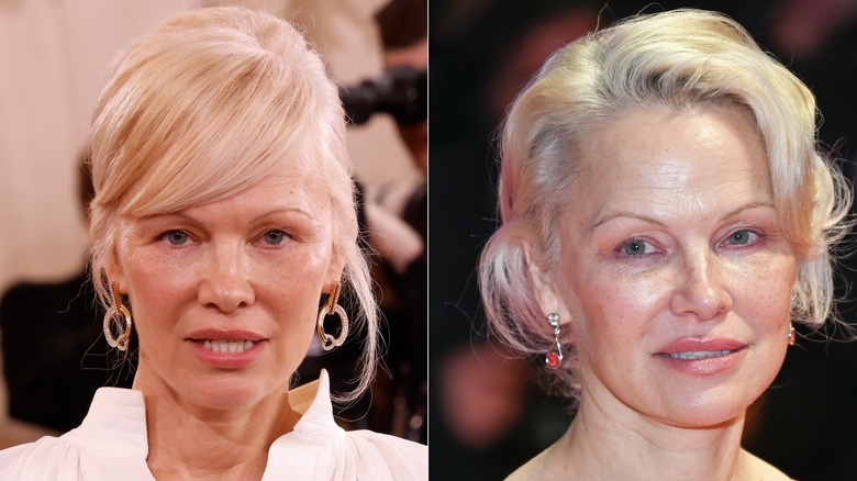 Pamela Anderson vid den 83:e årliga Golden Globe Awards i Beverly Hills i januari 2026 / Pamela Anderson på 