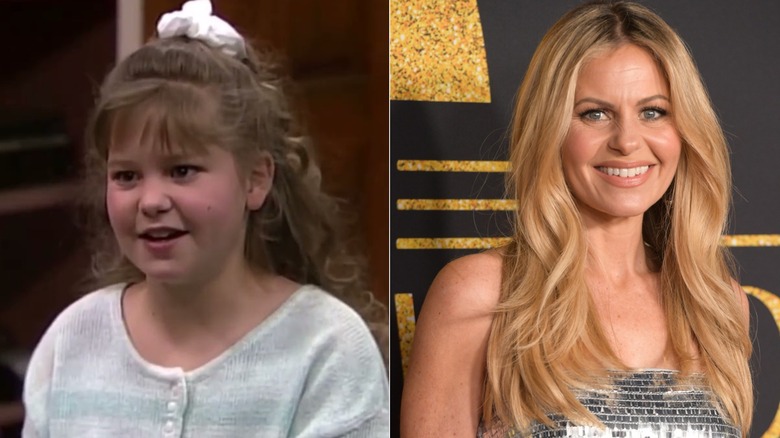 Sida vid sida-bilder av Candace Cameron Bure som DJ Tanner i 