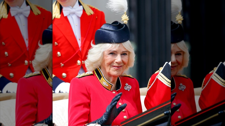 Drottning Camilla på Trooping the Color 2026.