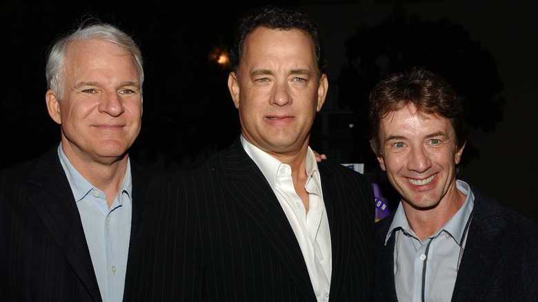 Steve Martin, Tom Hanks och Martin Short anländer till en visning av 