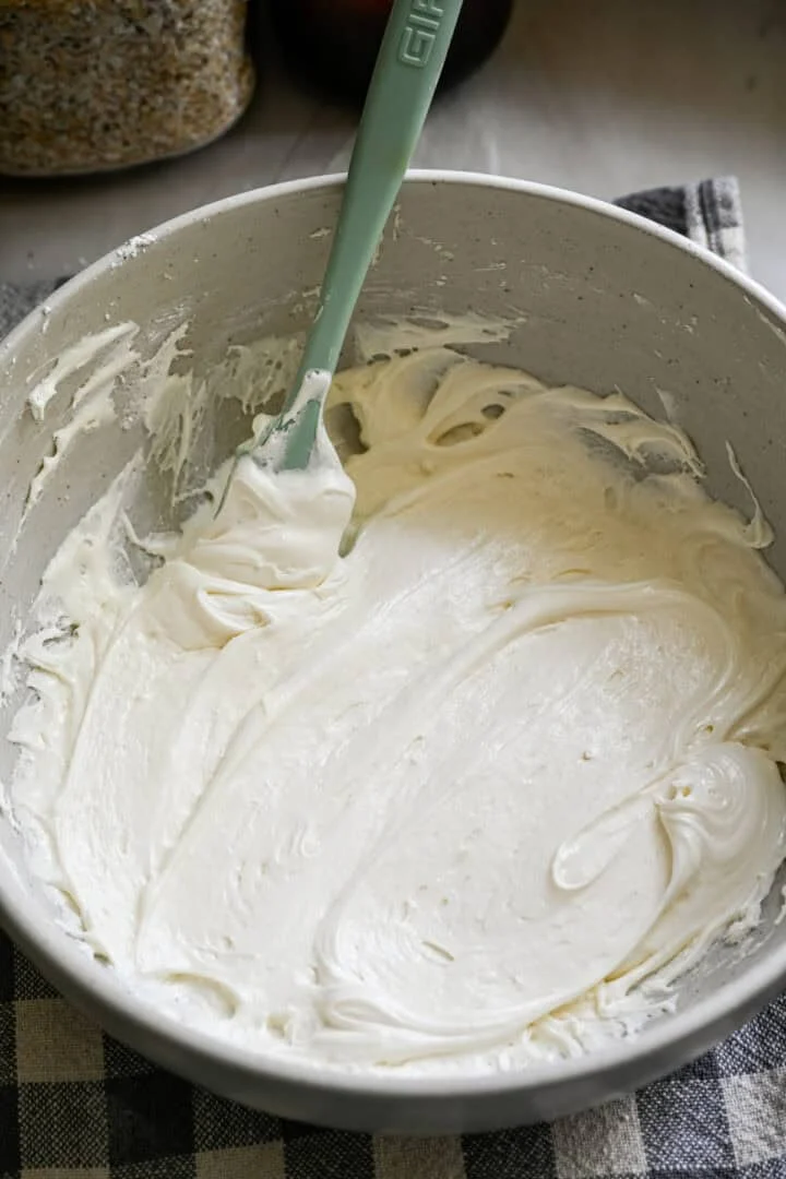 Havregräddefyllning efter tillsättning av marshmallowfluff.