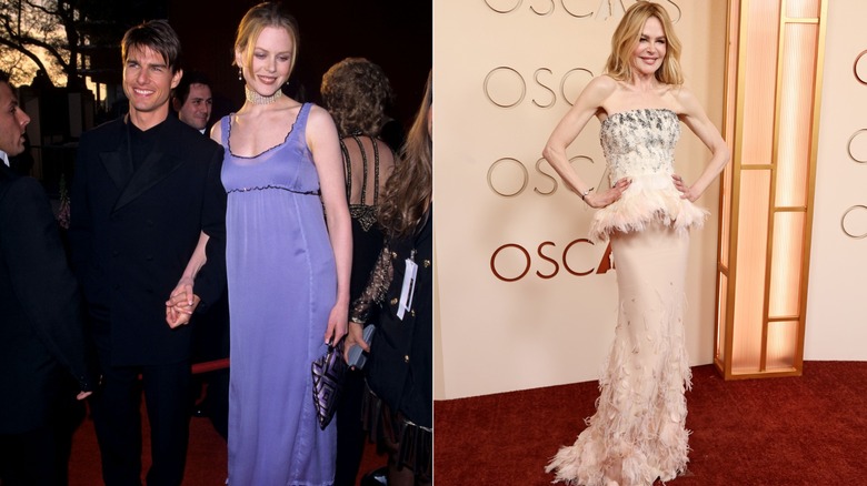 (L) Nicole Kidman vid Oscarsgalan 1996 med Tom Cruise (R) Nicole Kidman vid Oscarsgalan 2026